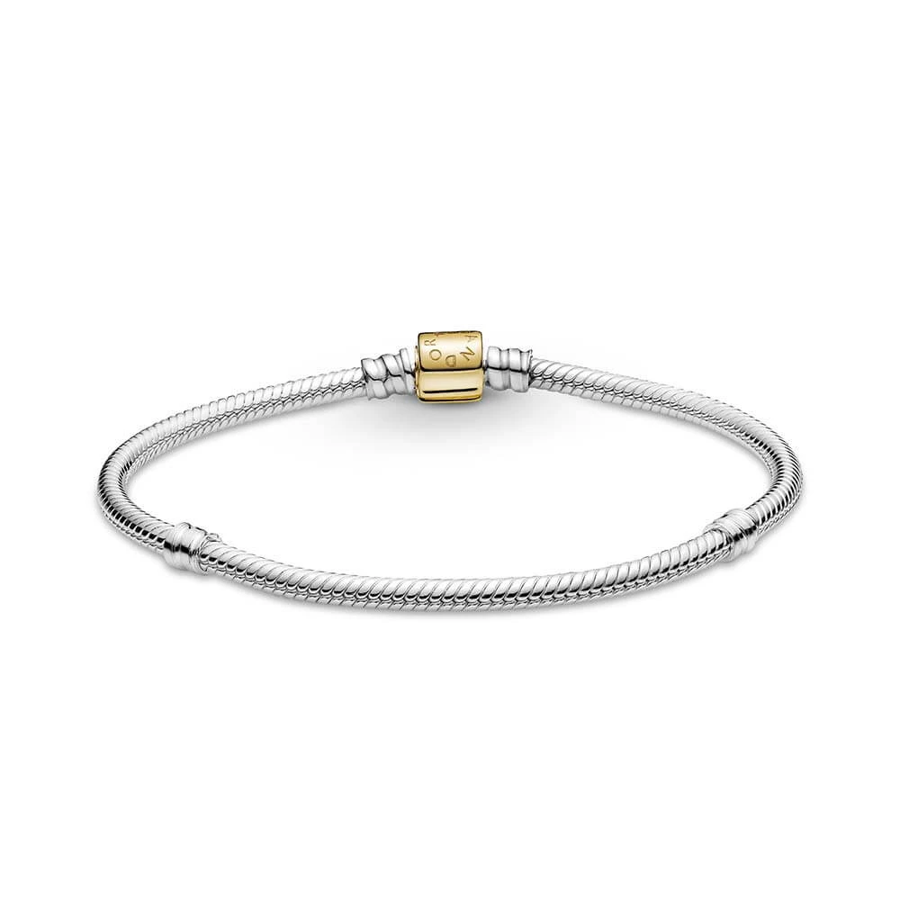 Pandora Moments Two-tone Barrel Clasp Snake Chain Bracelet 2 Pandora Moments Two-tone Barrel Clasp Snake Chain Bracelet - Image 2