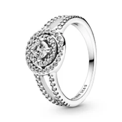 Pandora Sparkling CZ Double Halo Ring