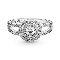 Pandora Sparkling CZ Double Halo Ring -Luxe Glist Sales 12056081 03