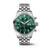 IWC Pilot's Watch 41 Green Dial Steel Chronograph, 41mm