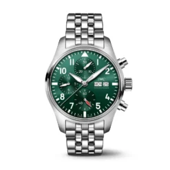 IWC Pilot's Watch 41 Green Dial Steel Chronograph, 41mm