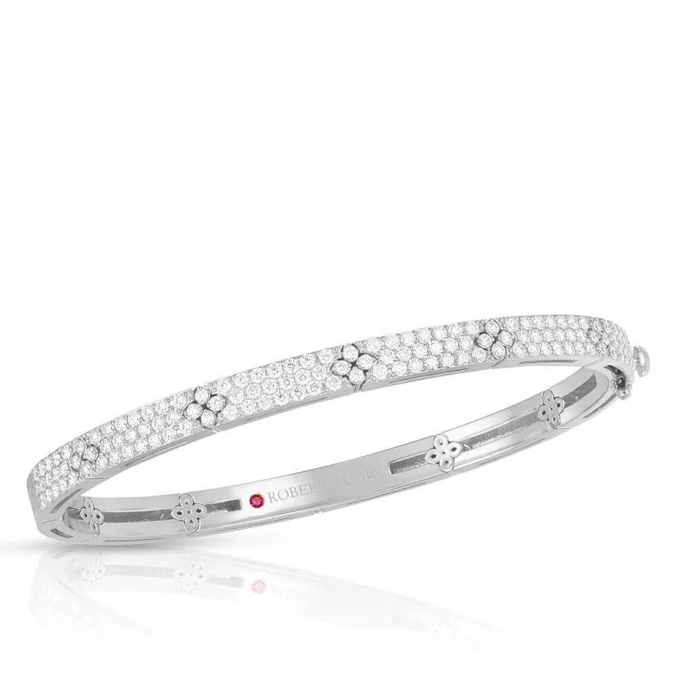 Roberto Coin Love In Verona Pavé All Diamond Bangle 18K 1 Roberto Coin Love In Verona Pavé All Diamond Bangle 18K
