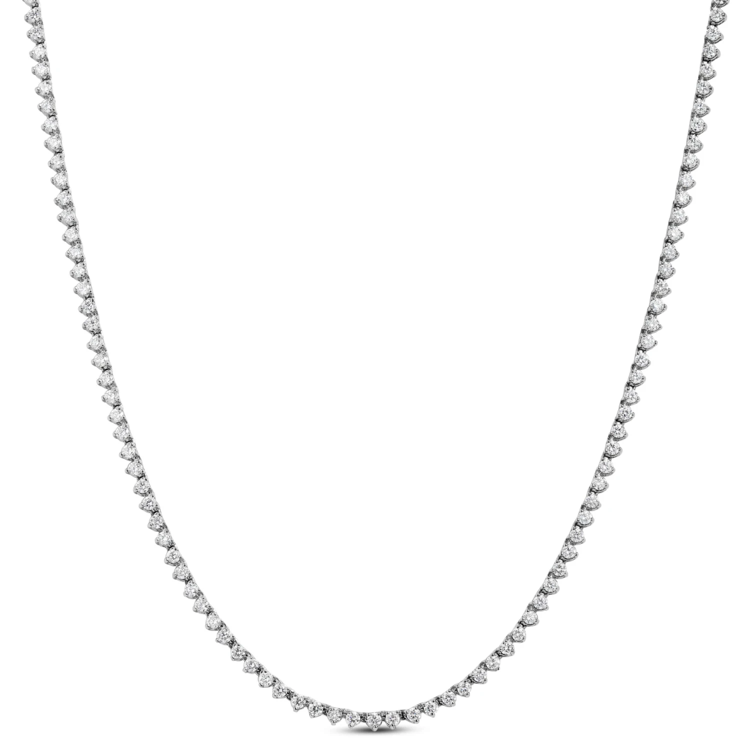 Diamond Choker Necklace, 14K White Gold 1 Diamond Choker Necklace, 14K White Gold