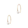 Cultured Freshwater Pearl Hoop Earrings, 14K Yellow Gold