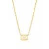 Roberto Coin Tiny Treasures 18K Yellow Gold & Emerald-Cut Diamond Pendant Necklace