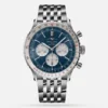 Breitling Navitimer B01 Chronograph Watch Steel Case Blue Dial, Steel Bracelet, 46mm