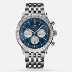 Breitling Navitimer B01 Chronograph Watch Steel Case Blue Dial, Steel Bracelet, 46mm