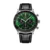Breitling Navitimer B01 Chronograph Watch Steel Case Green Dial, Black Leather Strap, 46mm