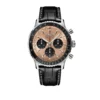 Breitling Navitimer B01 Chronograph Watch Steel Case Copper Dial Black Leather Strap, 43mm