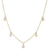 5 Diamond Stationary Pendant, 14K Yellow Gold