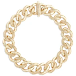 Toscano Eight-Inch Toscano Curb Bracelet, 14K Yellow Gold