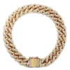 Cuban Link Diamond Bracelet, 14K Yellow Gold