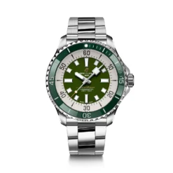 Breitling Superocean Automatic 44 Watch Steel Case Green Dial Steel Bracelet, 44mm