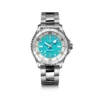Breitling Superocean Automatic 36 Watch Steel Case Turquoise Dial Steel Bracelet, 36mm