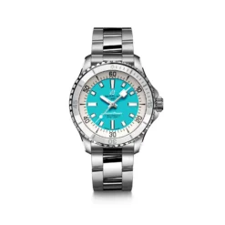 Breitling Superocean Automatic 36 Watch Steel Case Turquoise Dial Steel Bracelet, 36mm