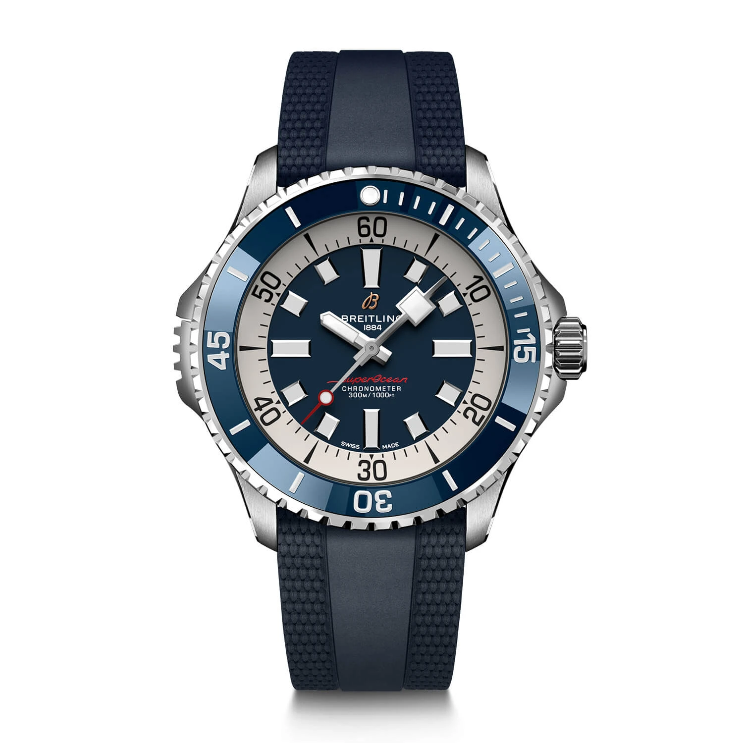 Breitling Superocean Automatic 46 Watch Steel Case Blue Dial Blue Strap, 46mm 1 Breitling Superocean Automatic 46 Watch Steel Case Blue Dial Blue Strap, 46mm