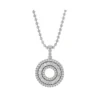 Roberto Coin Siena Medium Diamond Circle Necklace 18K White Gold, 17 Inches