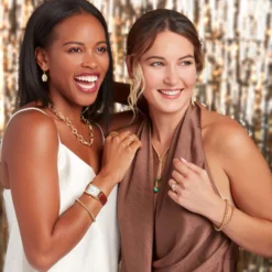 Toscano Chain Dangle Arch Earrings, 14K Yellow Gold -Luxe Glist Sales 12199204 03