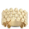 Toscano Four-Row Beaded Band, 14K Yellow Gold Size 7