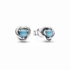 Pandora Turquoise Blue Eternity Circle Stud Earrings