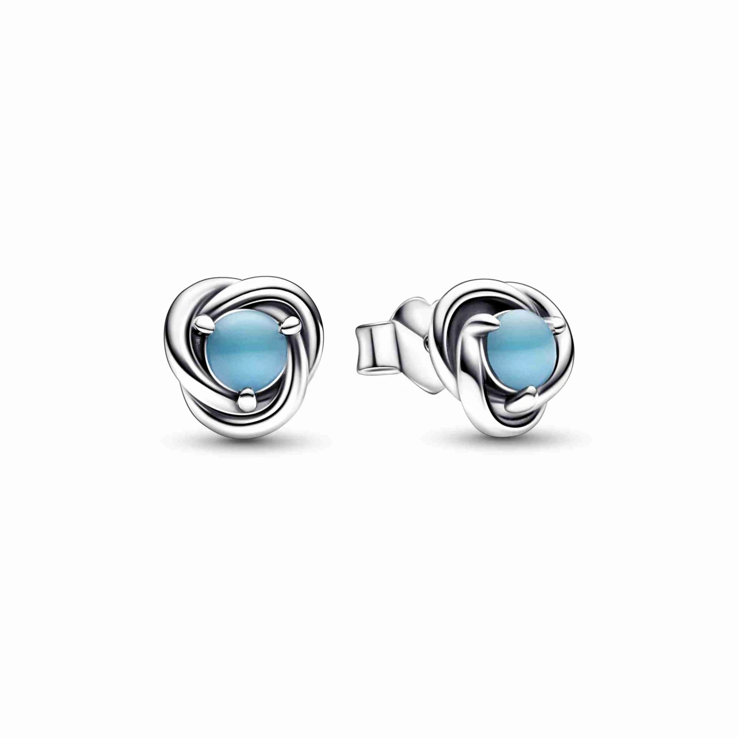 Pandora Turquoise Blue Eternity Circle Stud Earrings 1 Pandora Turquoise Blue Eternity Circle Stud Earrings
