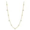Roberto Coin Love By The Inch 18K Yellow Gold Diamond Station Necklace, 18"