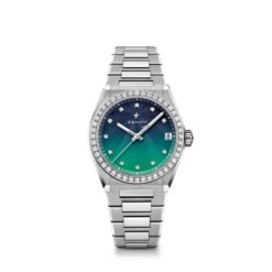 Zenith DEFY Midnight Borealis Watch Ombre Dial Steel Bracelet, 36mm