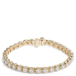 Diamond Buttercup Bracelet, 14K Yellow Gold