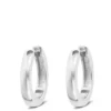 Lisa Bridge Hinged Hoop Earring In Sterling Silver, 15mm