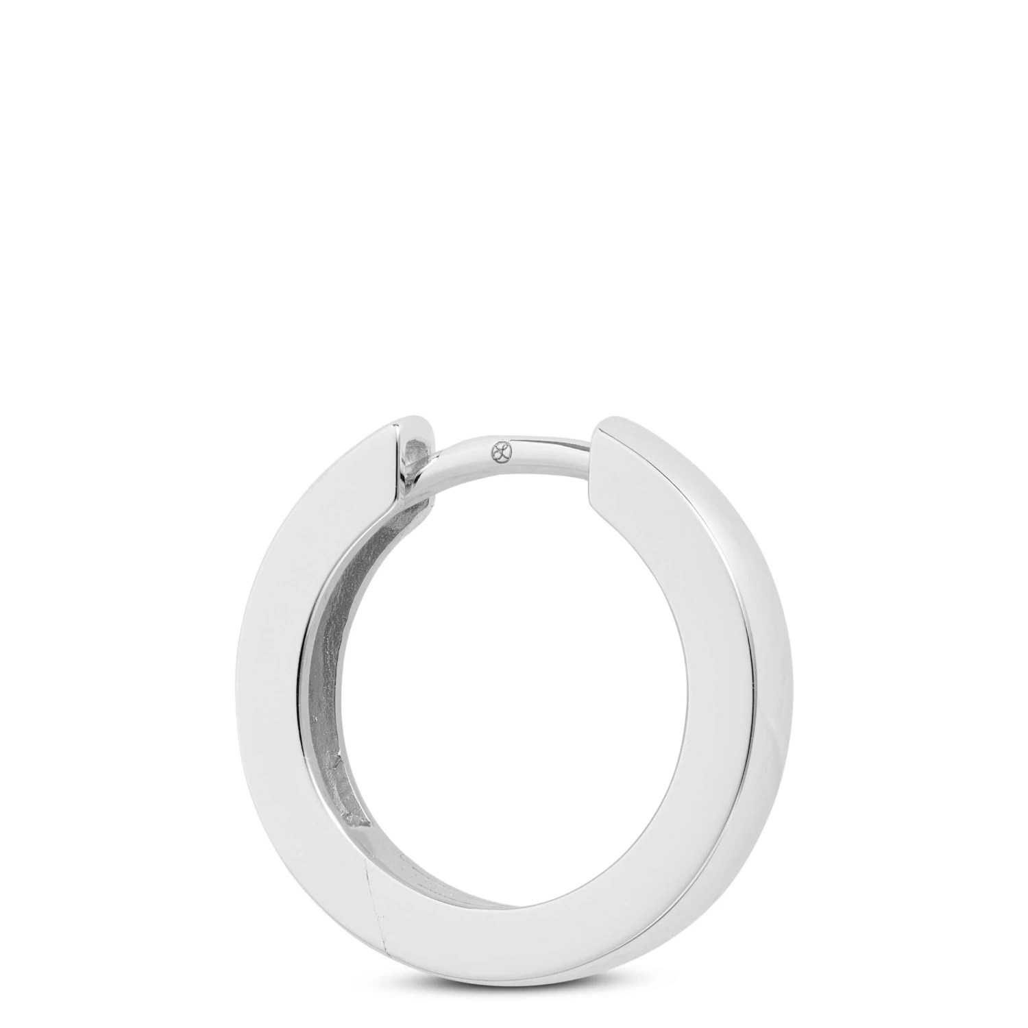 Lisa Bridge Hinged Hoop Earring In Sterling Silver, 15mm 2 Lisa Bridge Hinged Hoop Earring In Sterling Silver, 15mm - Image 2