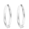 Lisa Bridge Hoop Earrings In Sterling Silver, 25mm
