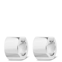Lisa Bridge Hoop Earrings In Sterling Silver, 14mm