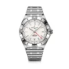 Breitling Chronomat Automatic GMT 40 Watch Steel Case White Dial, 40mm