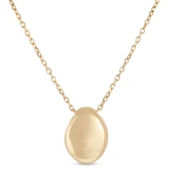 Toscano Large Pebble Pendant Necklace, 14K Yellow Gold