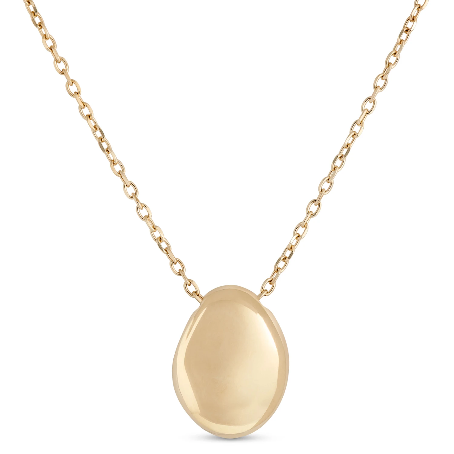 Toscano Large Pebble Pendant Necklace, 14K Yellow Gold 1 Toscano Large Pebble Pendant Necklace, 14K Yellow Gold