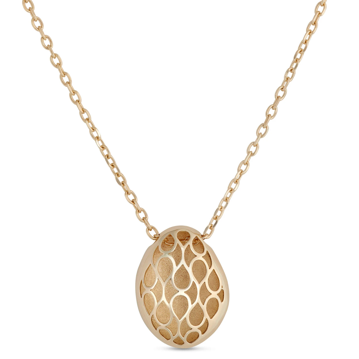 Toscano Large Pebble Pendant Necklace, 14K Yellow Gold 3 Toscano Large Pebble Pendant Necklace, 14K Yellow Gold - Image 3
