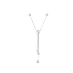 Roberto Coin Diamonds By The Inch Triple Drop Necklace In 18K White Gold