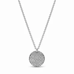 Pandora Timeless Pavé Round Pendant Necklace