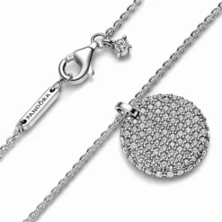 Pandora Timeless Pavé Round Pendant Necklace -Luxe Glist Sales 12244125 03