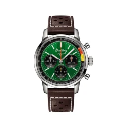 Breitling Top Time B01 Ford Mustang Watch Steel Case Green Dial, 41mm