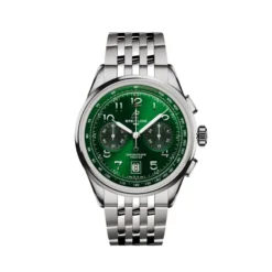 Breitling Premier B01 Chronograph Watch Steel Case Green Dial Steel Bracelet, 42mm