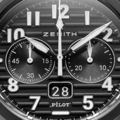 Zenith Pilot Big Date Flyback Black Dial Watch, 42.5mm 6 Zenith Pilot Big Date Flyback Black Dial Watch, 42.5mm -Luxe Glist Sales 12253688 02