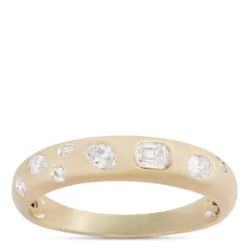 Flush Set Diamond Anniversary Band, 14K Yellow Gold