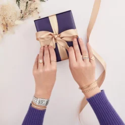 Flush Set Diamond Anniversary Band, 14K Yellow Gold -Luxe Glist Sales 12263430 04