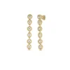Roberto Coin Dolcetto Alternating Three Stone Diamond Dangle Earrings 18K Yellow Gold.