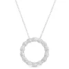 Ben Bridge Signature Circle Pendant Diamond And Platinum Necklace