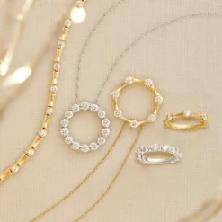 Ben Bridge Signature Circle Pendant Diamond And Platinum Necklace -Luxe Glist Sales 12280301 12280319 12280244 12280236 12280186