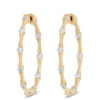Ben Bridge Signature Diamond Inside-Out Hoops, 18K Yellow Gold