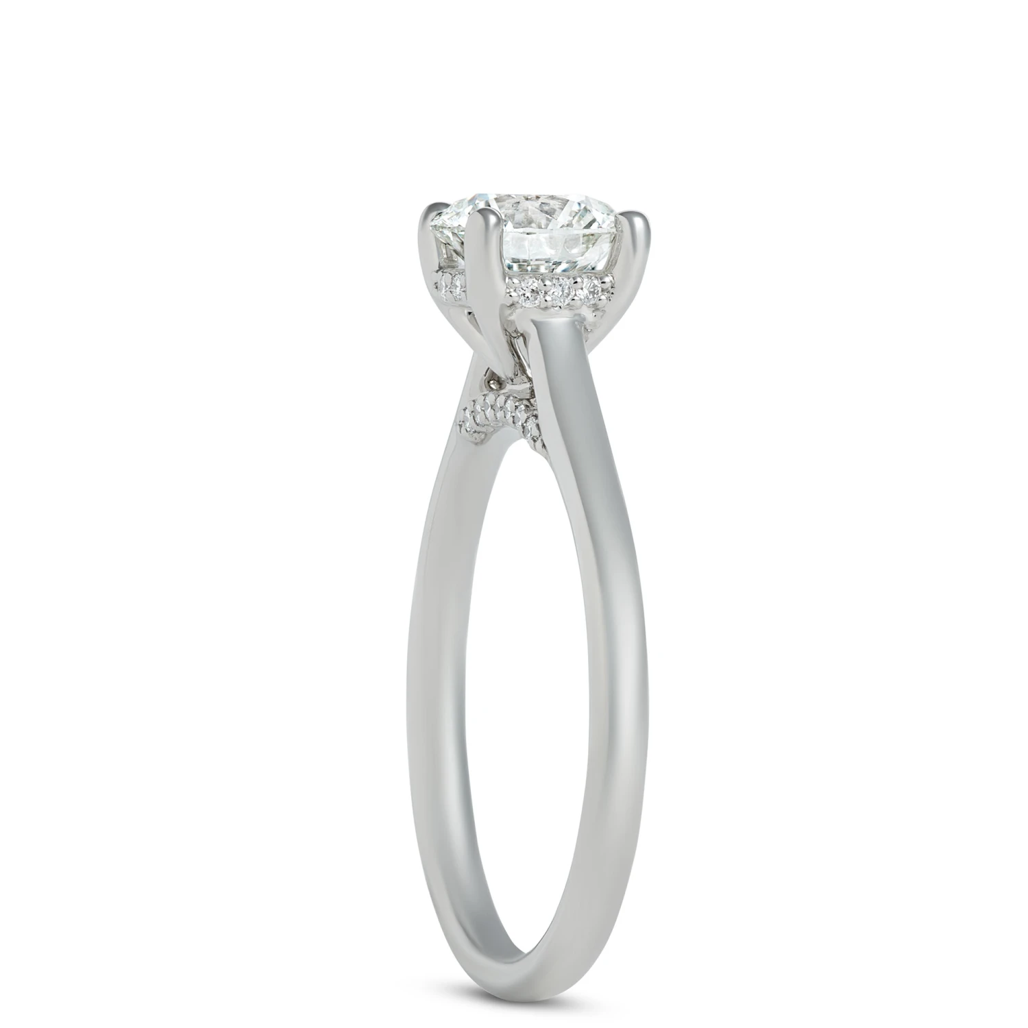 Round Solitaire Diamond Engagement Ring, Platinum 2 Round Solitaire Diamond Engagement Ring, Platinum - Image 2