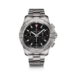 Breitling Avenger B01 Chronograph Watch Black Dial Steel Bracelet, 44mm